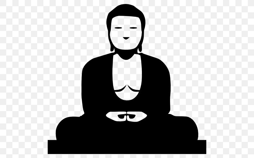 Kōtoku-in Buddhism Buddhist Symbolism Religion, PNG, 512x512px, Buddhism, Black And White, Buddha, Buddha Images In Thailand, Buddharupa Download Free