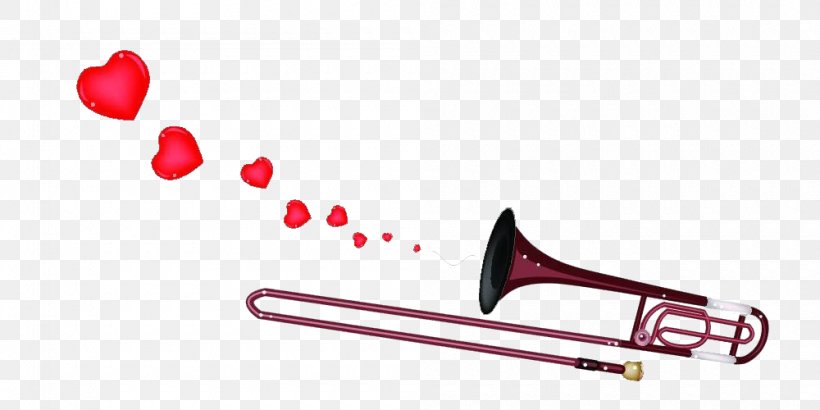 Trombone Stock Photography Royalty-free Illustration, PNG, 1000x500px, Watercolor, Cartoon, Flower, Frame, Heart Download Free