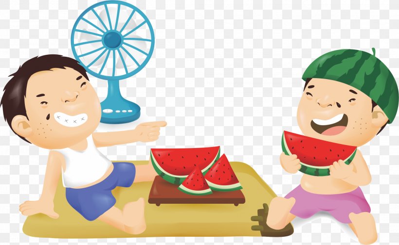 Watermelon Eating Illustration, PNG, 2025x1248px, Watermelon, Art, Boy, Cartoon, Child Download Free