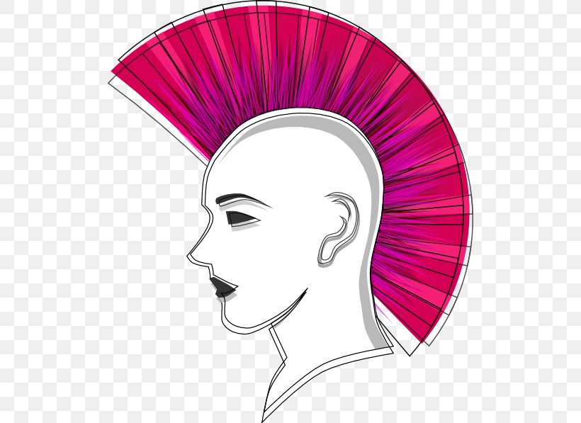 Mohawk Hairstyle Punk Subculture Clip Art, PNG, 516x597px, Mohawk Hairstyle, Art, Beauty, Cheek, Eyebrow Download Free