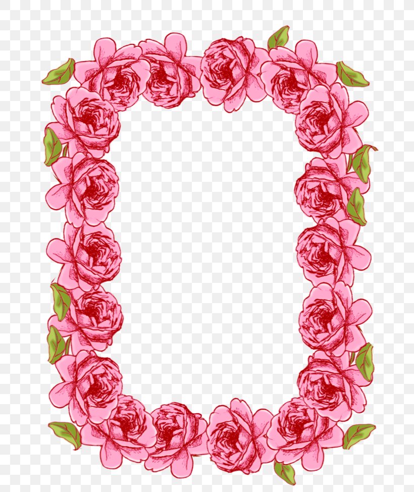 Pink Flower Frame, PNG, 750x974px, Garden Roses, Blog, Blogger, Cut Flowers, Email Download Free