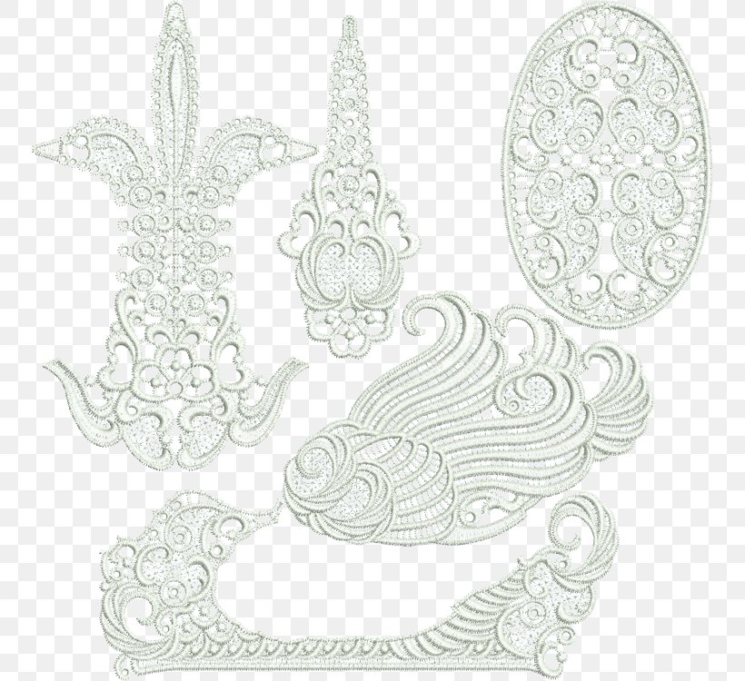 Pattern Embroidery Lace Design Black & White, PNG, 750x750px, Embroidery, Art, Black White M, Cell, Coloring Book Download Free