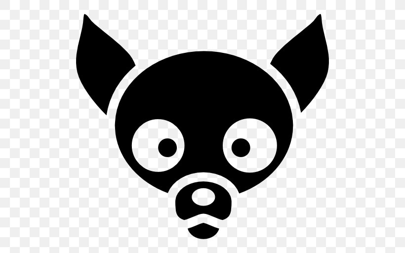 Chihuahua Face, PNG, 512x512px, Chihuahua, Artwork, Black, Black And White, Carnivoran Download Free