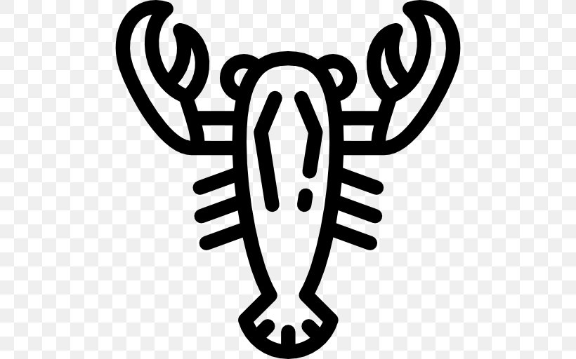 Lobster Restaurant Food Clip Art, PNG, 512x512px, Lobster, Black And White, Food, Line Art, Monochrome Photography Download Free