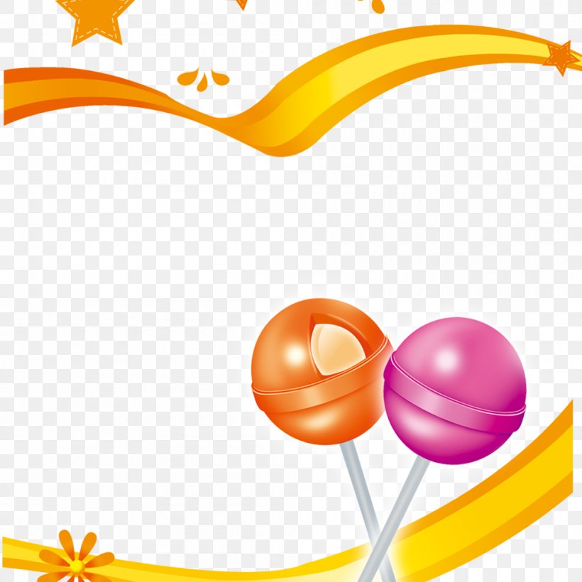Lollipop Candy Clip Art, PNG, 1000x1000px, Yellow, Clip Art, Illustration, Orange, Point Download Free