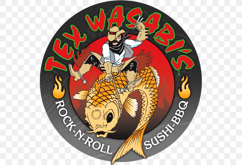 Tex Wasabi's Barbecue Japanese Cuisine Sushi Restaurant, PNG, 560x560px, Barbecue, Badge, Cooking, Crest, Drink Download Free