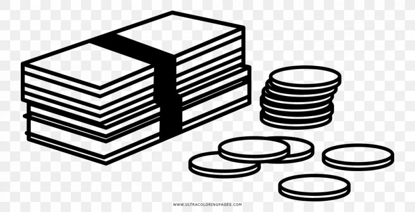 Money Drawing Coin Coloring Book, PNG, 1000x513px, Money, Auto Part, Backpacker Hostel, Bank, Black And White Download Free
