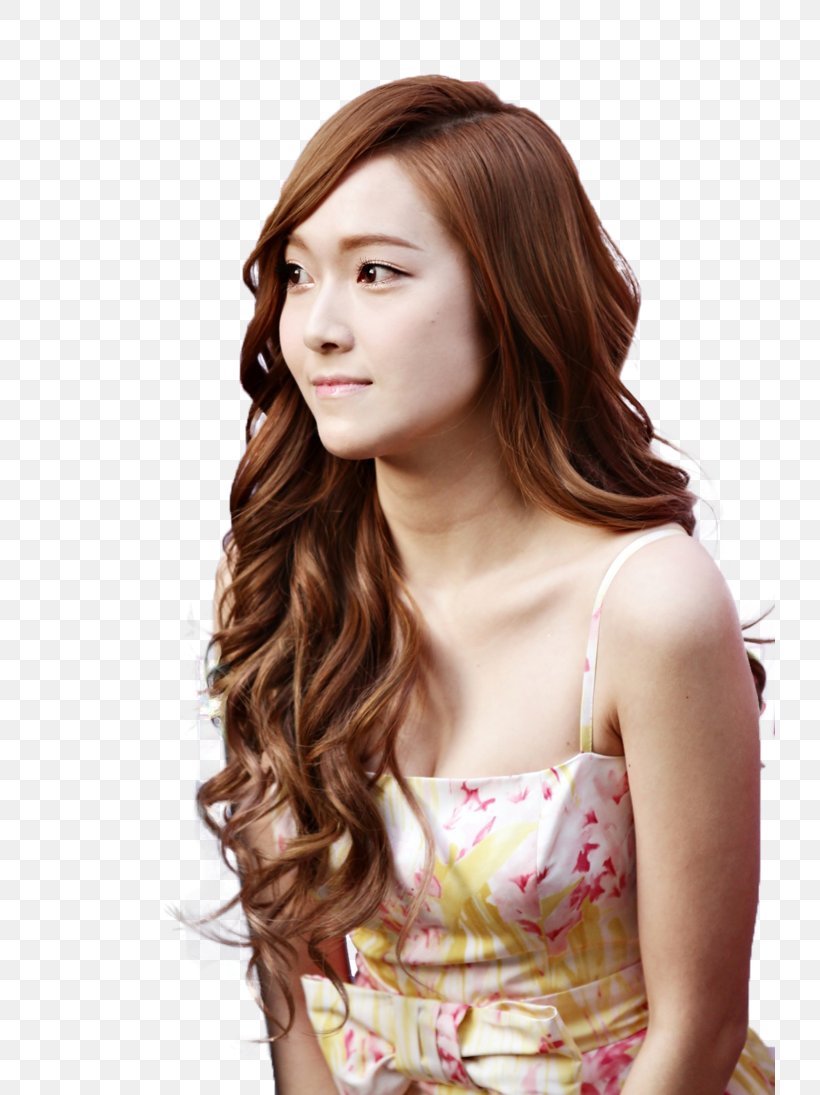 Jessica Jung Long Hair Hair Coloring Model Ppomppu, PNG, 730x1095px, Watercolor, Cartoon, Flower, Frame, Heart Download Free