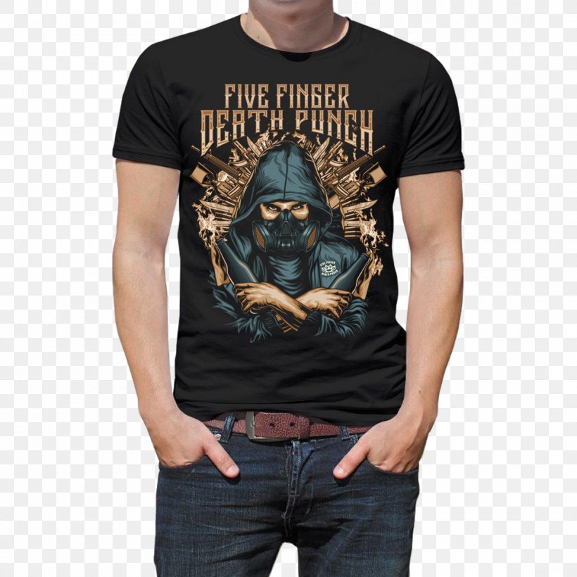Printed T-shirt Hoodie Five Finger Death Punch, PNG, 1000x1000px, Tshirt, Blouse, Brand, Clothing, Five Finger Death Punch Download Free