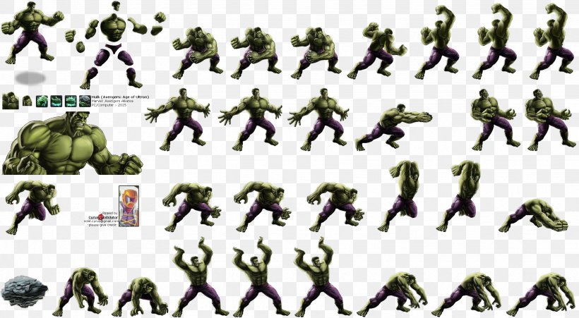 Hulk Marvel: Avengers Alliance Carol Danvers Sprite Simon Williams, PNG, 2465x1357px, Hulk, Animal Figure, Animation, Avengers Age Of Ultron, Carol Danvers Download Free