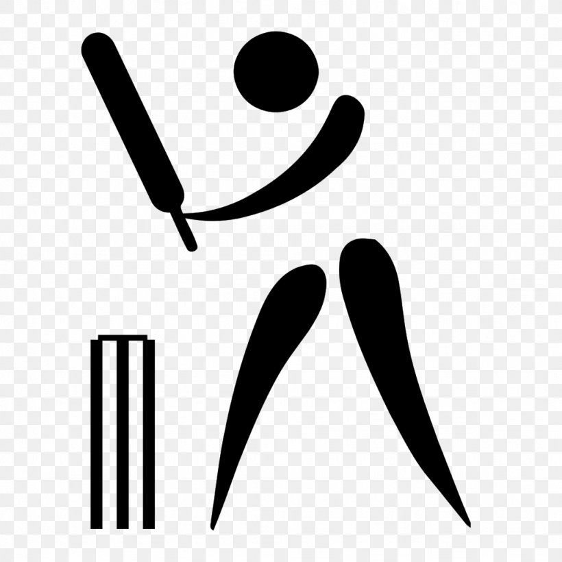 Olympic Games Cricket Bats Pictogram Clip Art, PNG, 1024x1024px, Olympic Games, Batting, Black, Black And White, Blind Cricket Download Free