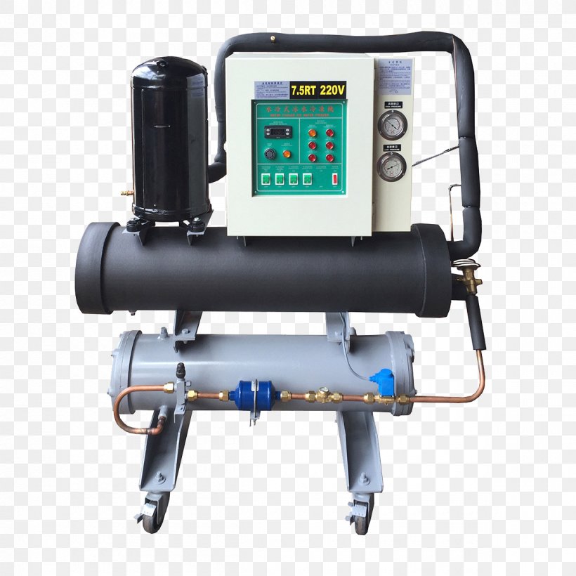 Water Chiller Condenser Evaporator Heat Exchanger, PNG, 1200x1200px, Water Chiller, Aircooled Engine, Chiller, Compressor, Condenser Download Free