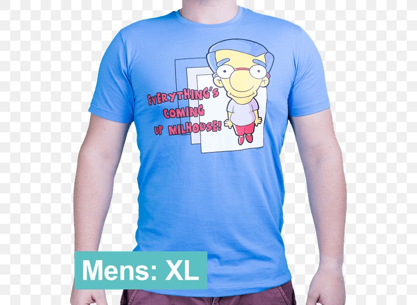T-shirt Milhouse Van Houten Bart Simpson Otto Mann Radioactive Man, PNG, 600x600px, Watercolor, Cartoon, Flower, Frame, Heart Download Free