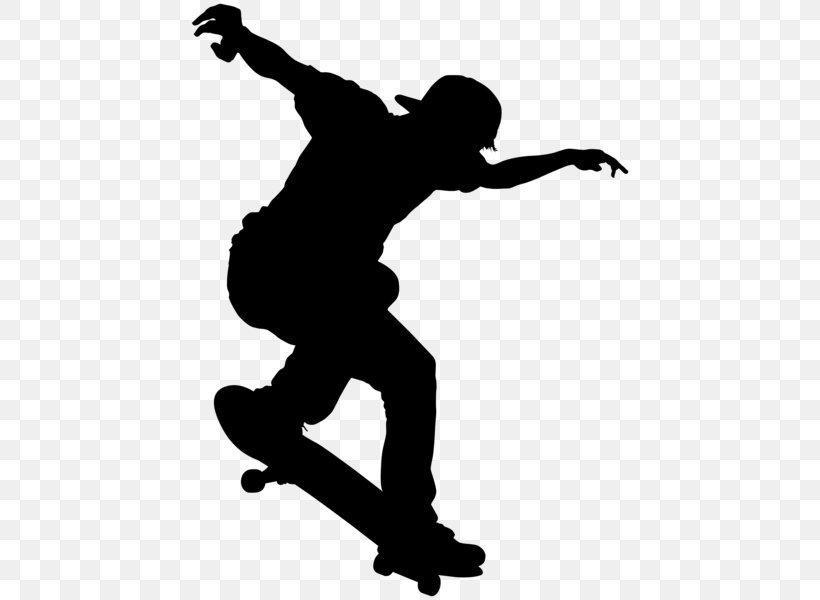 Clip Art Skateboard Silhouette Vector Graphics Image, PNG, 442x600px, Skateboard, Boardsport, Drawing, Ice Skating, Recreation Download Free