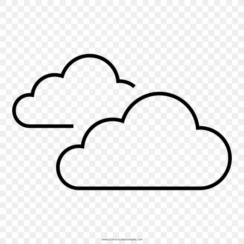 Drawing Cloud Coloring Book White, PNG, 1000x1000px, Watercolor, Cartoon, Flower, Frame, Heart Download Free