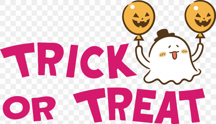 TRICK OR TREAT Halloween, PNG, 3000x1732px, Trick Or Treat, Behavior, Cartoon, Halloween, Happiness Download Free