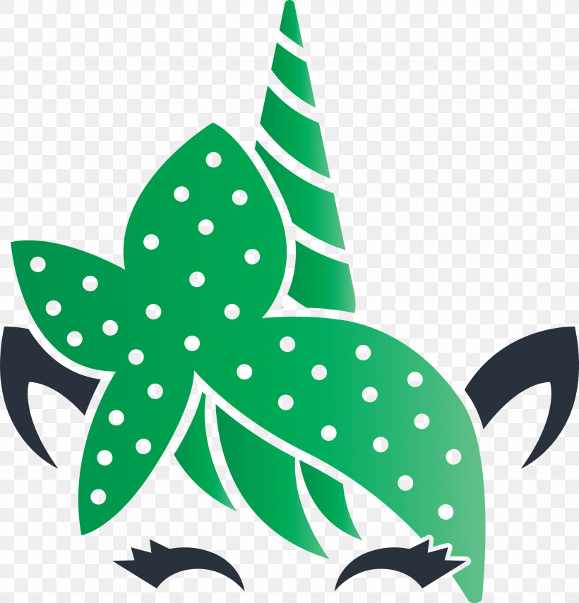 Unicorn Cute Unicorn, PNG, 2874x3000px, Unicorn, Cute Unicorn, Green, Leaf, Plant Download Free