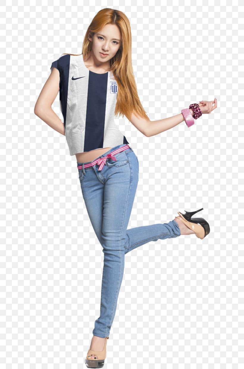 Hyoyeon Girls' Generation Jeans Desktop Wallpaper Model, PNG, 645x1239px, Watercolor, Cartoon, Flower, Frame, Heart Download Free