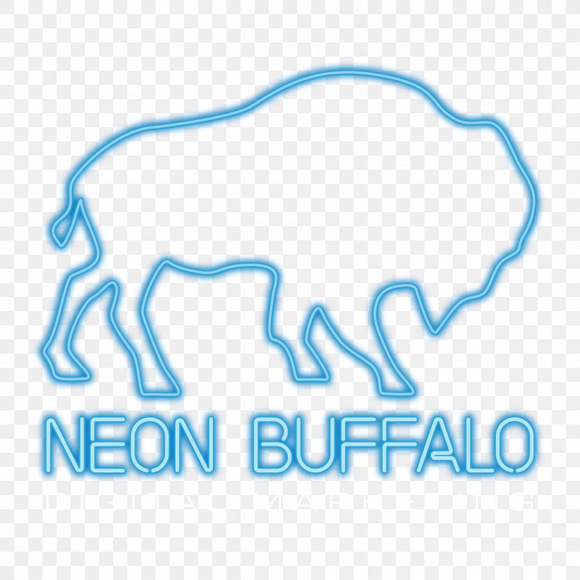 Neon Buffalo Digital Marketing Logo Business, PNG, 2400x2400px, Logo, Area, Blue, Brand, Buffalo Download Free