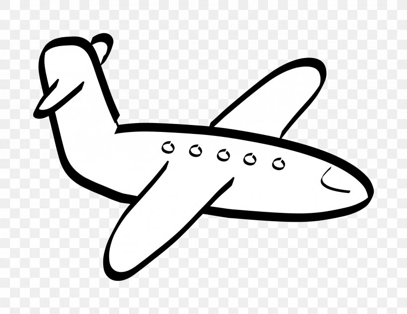 Airplane Black And White Clip Art, PNG, 2555x1975px, Airplane, Area, Artwork, Black And White, Drawing Download Free