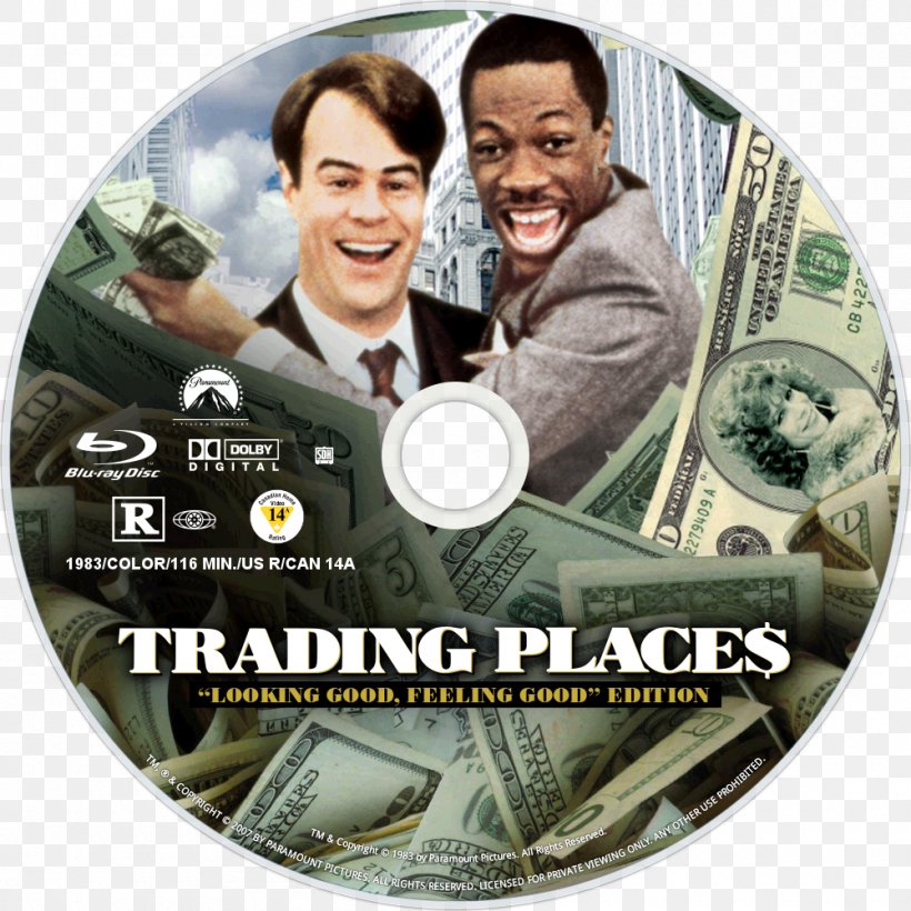 Dan Aykroyd Trading Places Eddie Murphy DVD Coming To America, PNG, 1000x1000px, Dan Aykroyd, Bluray Disc, Cash, Coming To America, Currency Download Free