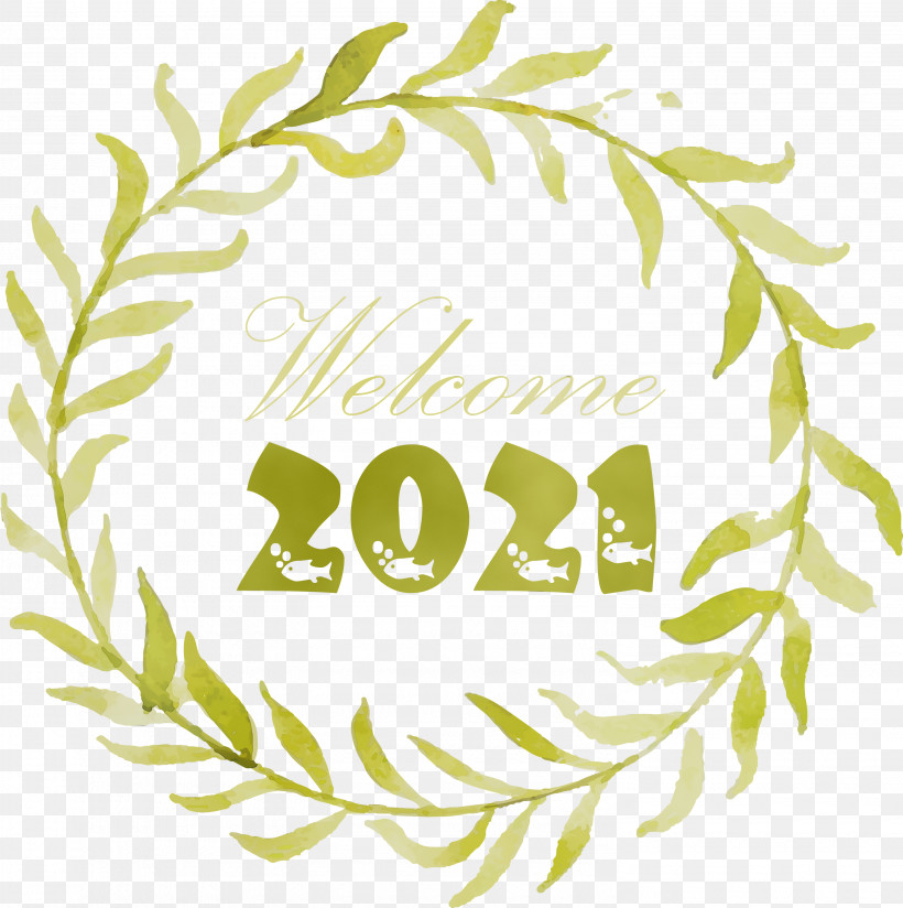 Floral Design, PNG, 2985x3000px, Happy New Year 2021, Floral Design, Fruit, Green, Happy New Year Download Free