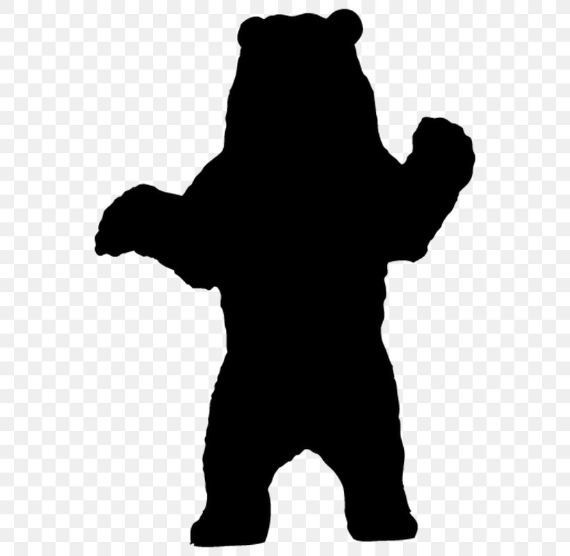 Grizzly Bear American Black Bear Brown Bear Silhouette, PNG, 800x800px, Bear, American Black Bear, Black, Black And White, Brown Bear Download Free