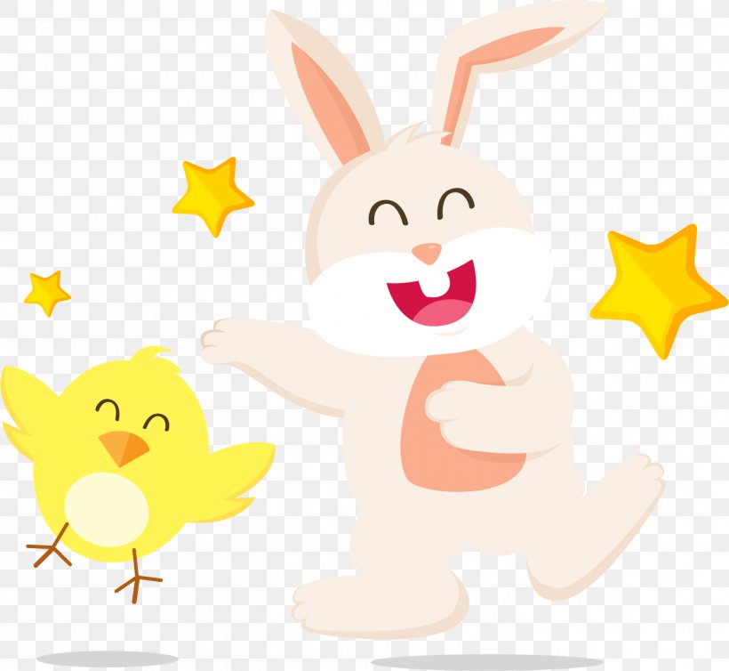 Easter Bunny Rabbit Chicken Clip Art, PNG, 1412x1300px, Easter Bunny, Art, Cartoon, Chicken, Chinese Zodiac Download Free