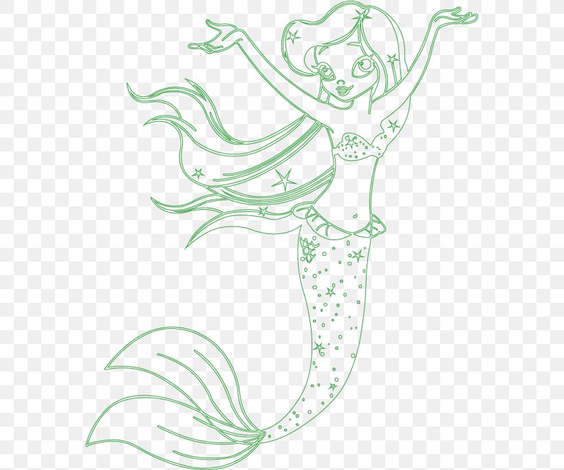 Mermaid Visual Arts Cartoon Illustration, PNG, 572x683px, Mermaid, Art, Cartoon, Costume Design, Drawing Download Free