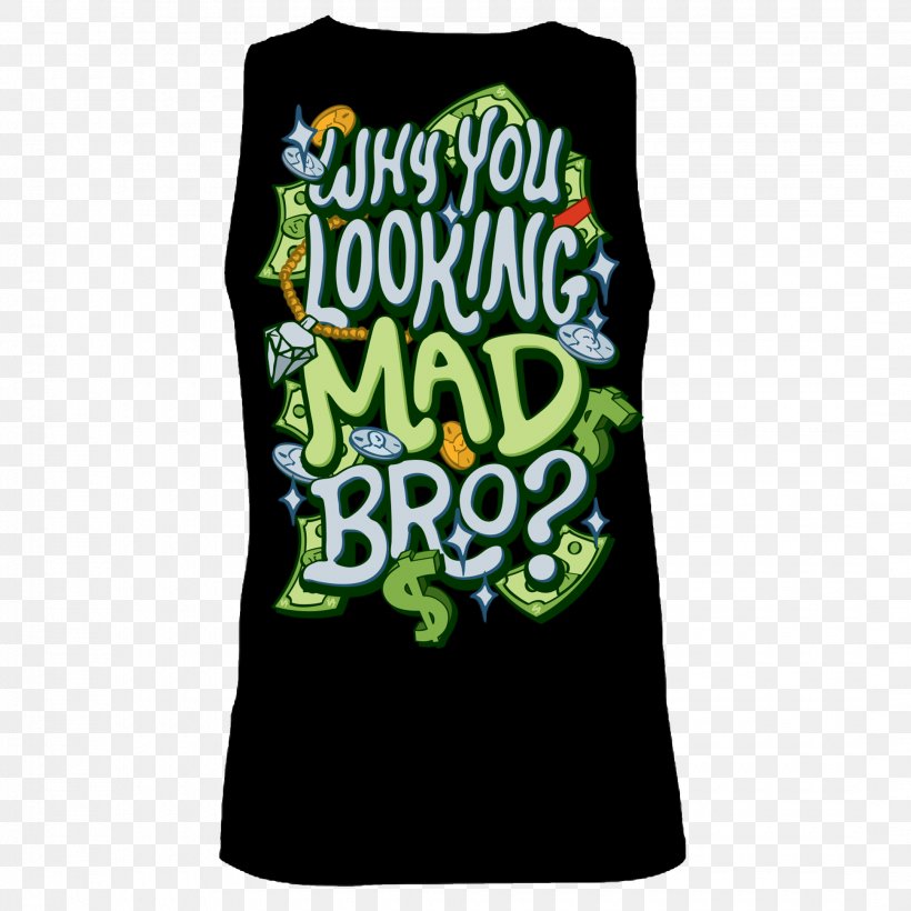T-shirt Sleeveless Shirt Outerwear Font, PNG, 2160x2160px, Tshirt, Active Tank, Brand, Clothing, Green Download Free