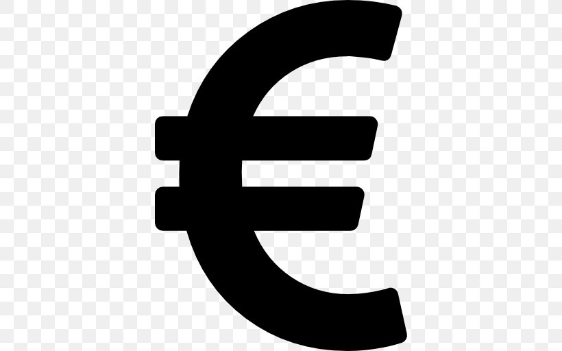 Euro Sign Currency Symbol Dollar Sign, PNG, 512x512px, Euro, Bank, Black And White, Coin, Currency Download Free
