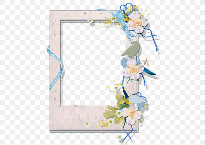 Paper Picture Frames Digital Scrapbooking Clip Art, PNG, 490x582px, Paper, Area, Blossom, Blue, Border Download Free