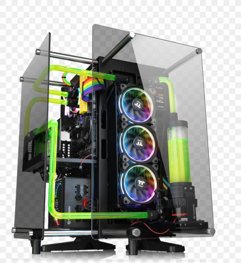 Computer Cases & Housings Computer System Cooling Parts Core P5 ATX Wall-Mount Chassis CA-1E7-00M1WN-00 Thermaltake Personal Computer, PNG, 938x1024px, Computer Cases Housings, Atx, Case Modding, Computer, Computer Case Download Free