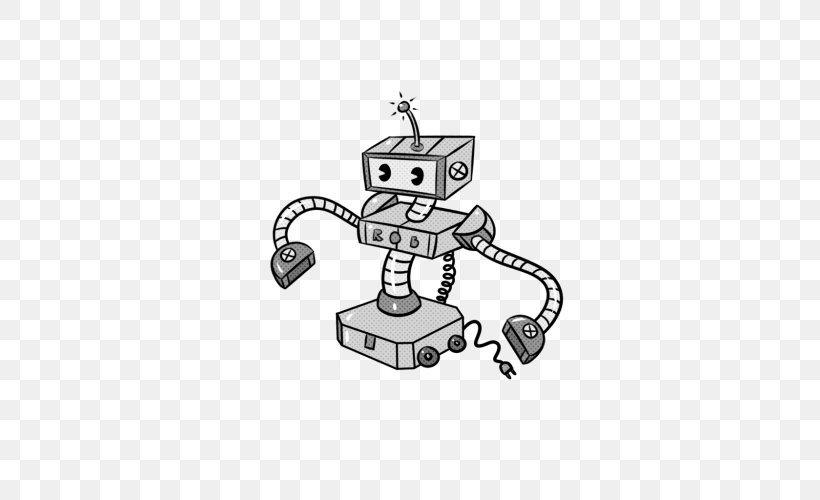 Cartoon Drawing Technology Machine, PNG, 500x500px, Cartoon, Animal, Artwork, Black And White, Drawing Download Free