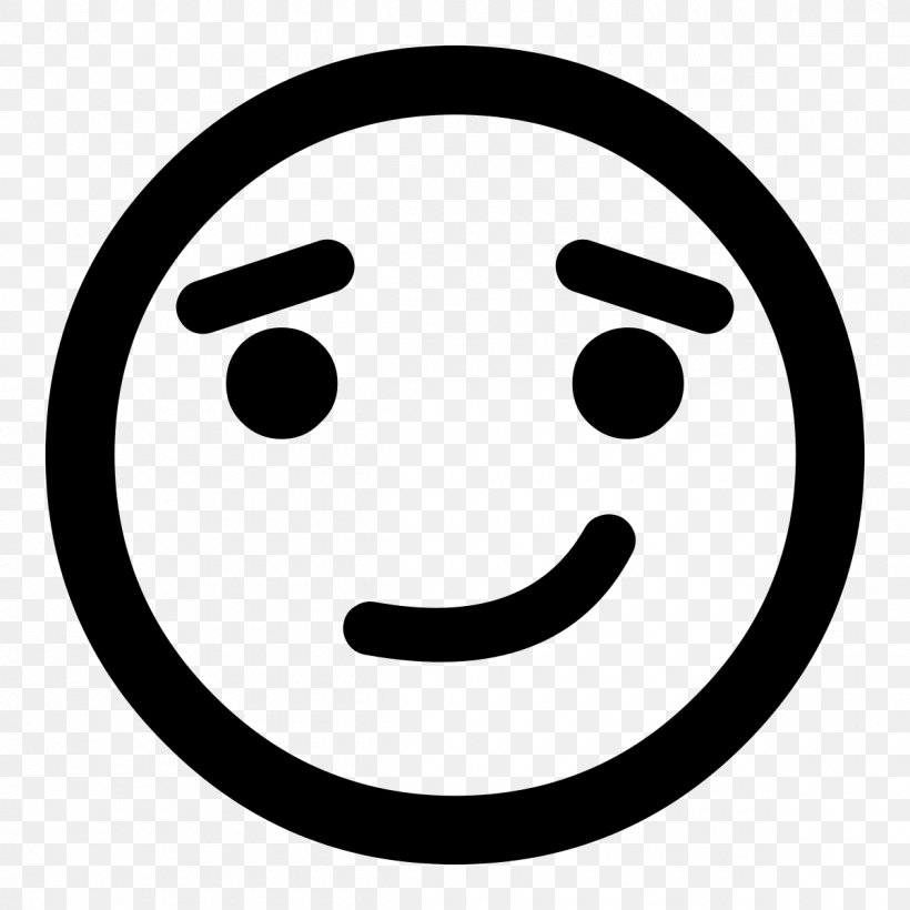 Emoticon Smiley, PNG, 1200x1200px, Emoticon, Black And White, Button, Emotion, Face Download Free