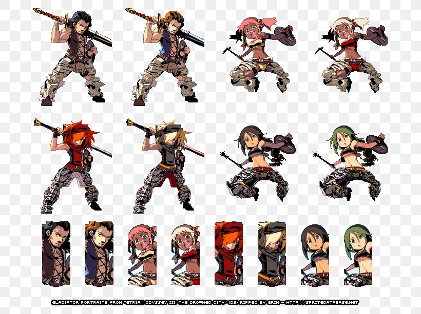 Etrian Odyssey III: The Drowned City Super Nintendo Entertainment System PlayStation Sprite, PNG, 740x613px, Etrian Odyssey Iii The Drowned City, Action Figure, Etrian Odyssey, Figurine, Gladiator Download Free