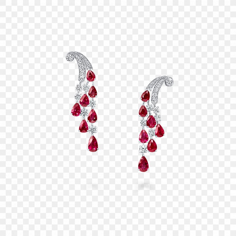 Ruby Earring Graff Diamonds Baselworld, PNG, 2000x2000px, Ruby, Baselworld, Body Jewelry, Carat, Charms Pendants Download Free