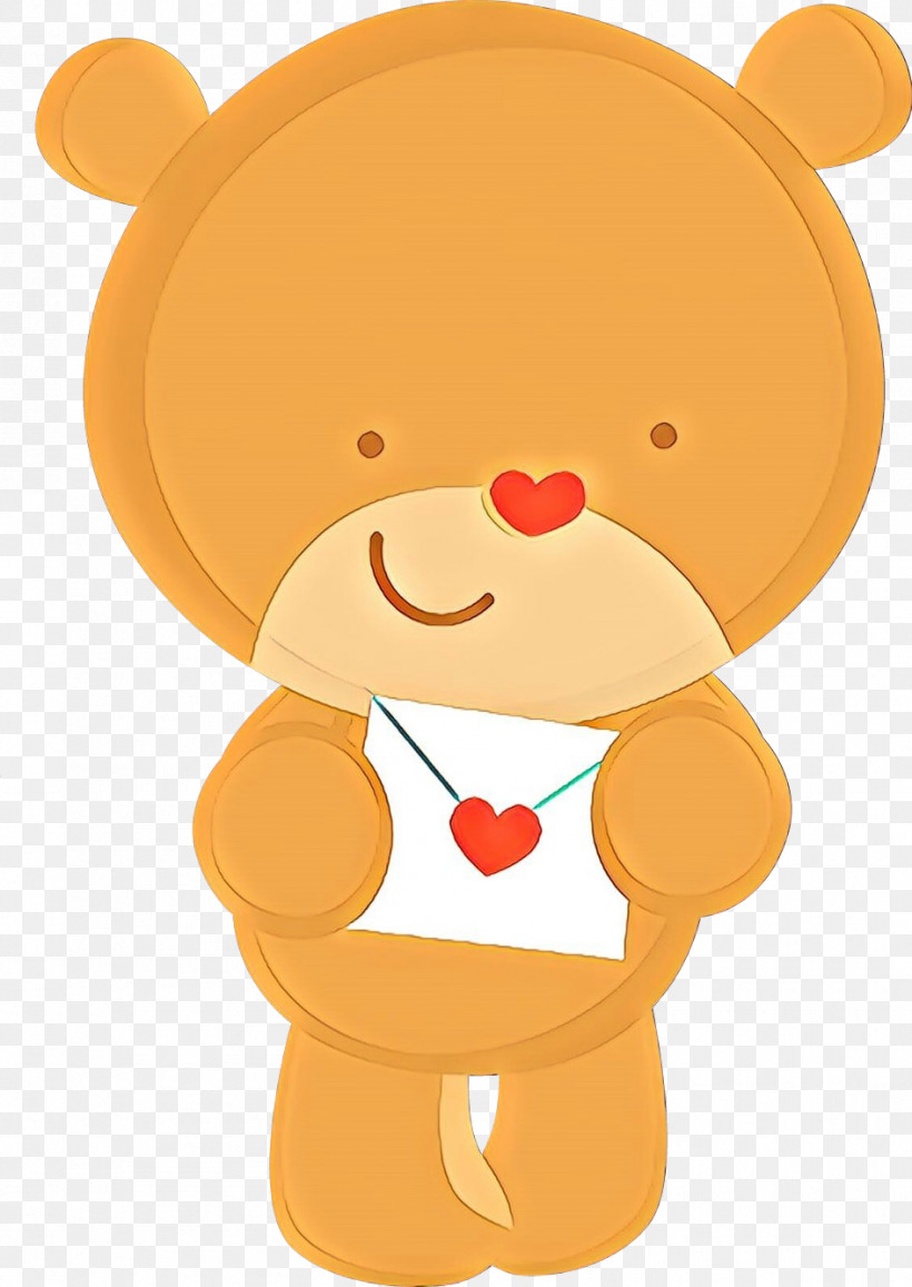 Teddy Bear, PNG, 945x1334px, Cartoon, Bear, Nose, Orange, Teddy Bear Download Free