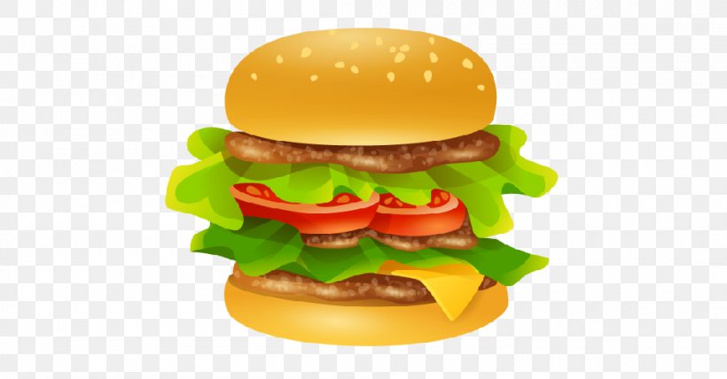Hamburger, PNG, 1000x522px, Hamburger, Cheeseburger, Dish, Fast Food, Finger Food Download Free