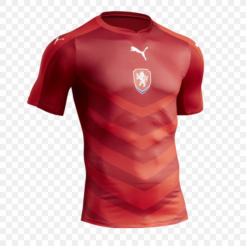 Czech Republic National Football Team Jersey UEFA Euro 2016 2018 World Cup T-shirt, PNG, 1024x1024px, 2018 World Cup, Jersey, Active Shirt, Football, Football Player Download Free