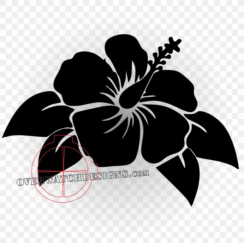 Hawaiian Hibiscus Clip Art, PNG, 2401x2393px, Hawaiian Hibiscus, Art, Black And White, Drawing, Flora Download Free