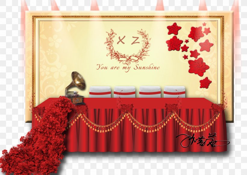Red Greeting Card Wedding Wallpaper, PNG, 4961x3509px, Red, Cartoon, Designer, Furniture, Google Images Download Free