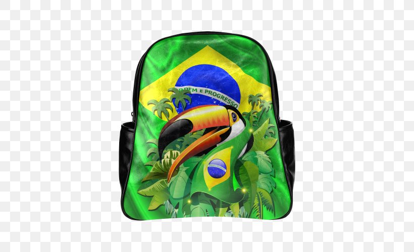 Flag Of Brazil Green Toco Toucan Bag, PNG, 500x500px, Brazil, Art, Bag, Flag, Flag Of Brazil Download Free