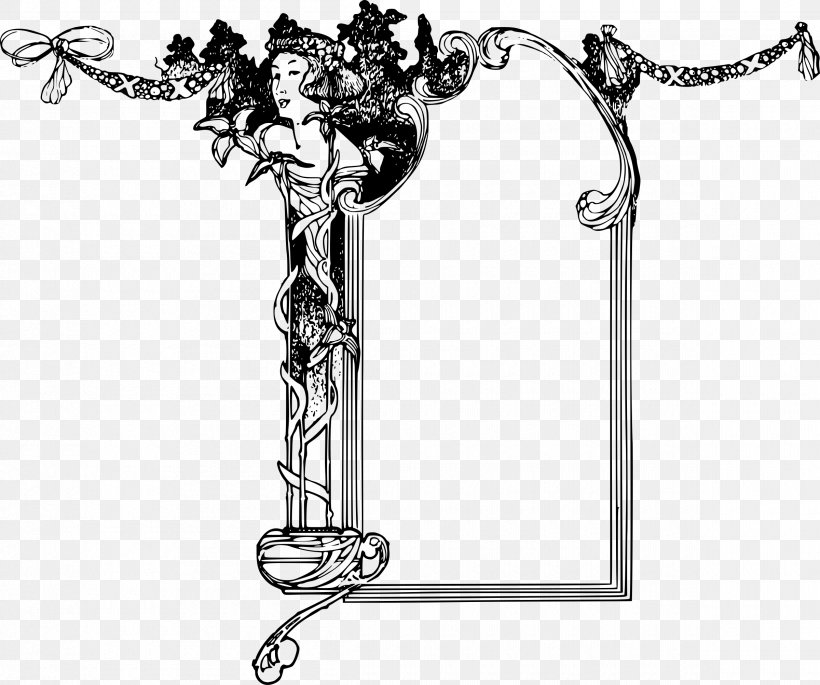 Picture Frames Goddess Clip Art, PNG, 2400x2005px, Picture Frames, Black And White, Body Jewelry, Candle Holder, Cross Download Free