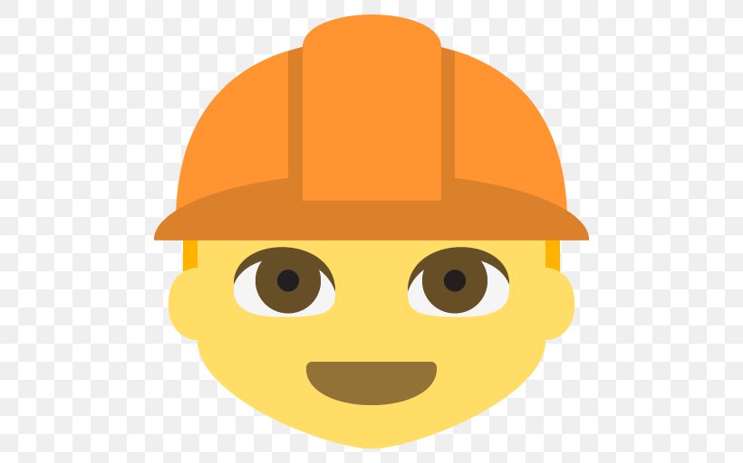 Emoji Emoticon Hat Smiley Construction Worker, PNG, 512x512px, Emoji, Architectural Engineering, Cap, Cartoon, Construction Worker Download Free