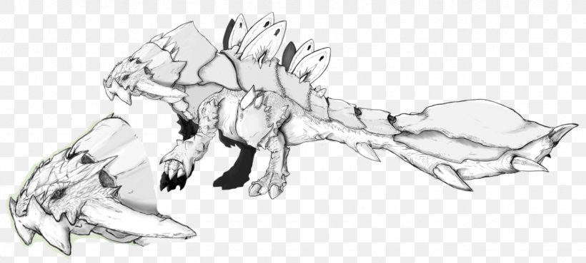 Monster Hunter 4 Monster Hunter: World Monster Hunter Tri Monster Hunter Generations, PNG, 1331x600px, Monster Hunter 4, Animal Figure, Arm, Artwork, Black And White Download Free