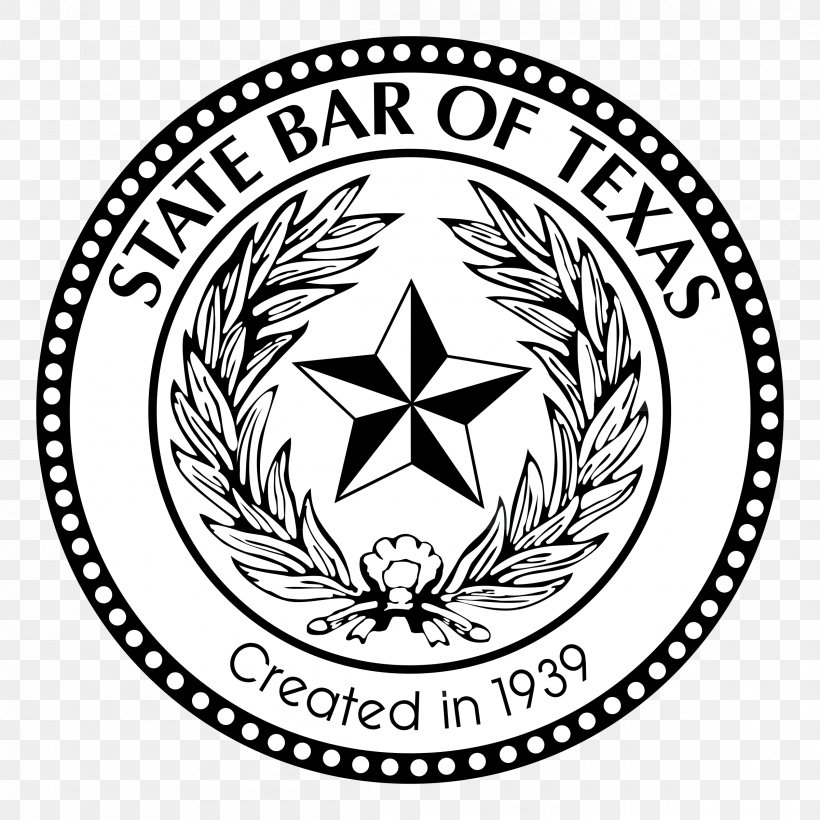 State Bar Of Texas Personal Injury Lawyer Bar Association, PNG, 2400x2400px, Texas, Advocate, Area, Bar Association, Black And White Download Free