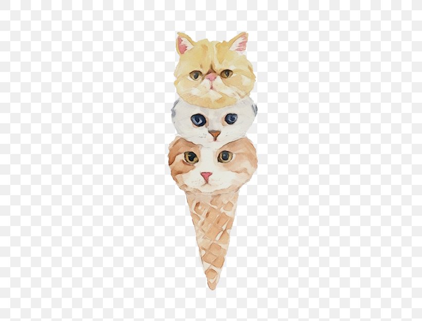 Ice Cream Cone Background, PNG, 500x625px, Watercolor, Caramel, Cat, Cone, Cream Download Free