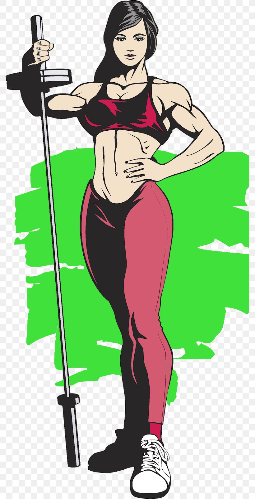 Illustration Clip Art Bodybuilding Vector Graphics Physical Fitness, PNG, 783x1600px, Bodybuilding, Barbell, Dance, Female Bodybuilding, Fictional Character Download Free