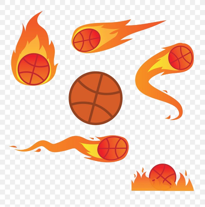 Basketball Euclidean Vector Fire, PNG, 800x830px, Basketball, Fire, Flame, Orange, Sport Download Free